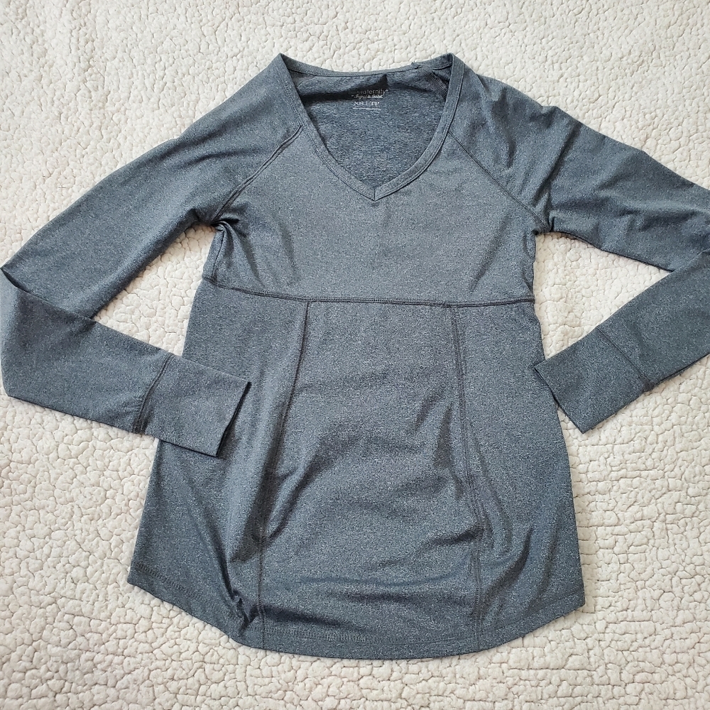 BeMaternity Long Sleeve V-Neck Shirt Size XS